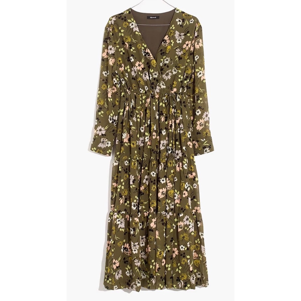 Madewell Floral Tiered Midi Dress - Large